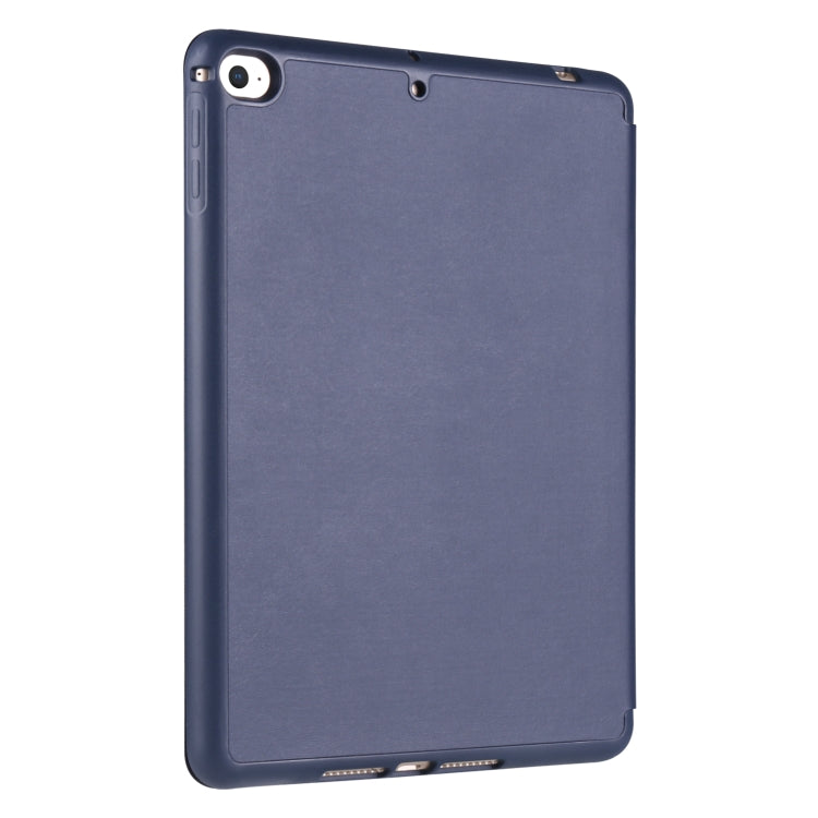 For iPad Mini 5 / 4 Horizontal Flip Tablet PC PU Leather Case with Three-folding Holder & Pen Slot