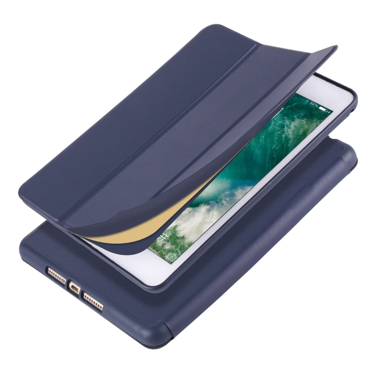 For iPad Mini 5 / 4 Horizontal Flip Tablet PC PU Leather Case with Three-folding Holder & Pen Slot