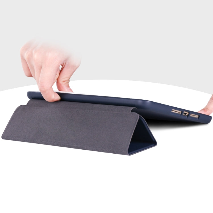 For iPad Mini 5 / 4 Horizontal Flip Tablet PC PU Leather Case with Three-folding Holder & Pen Slot