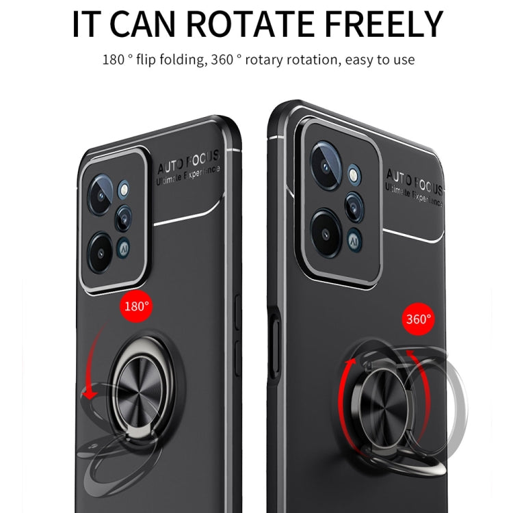 For OPPO Realme C31 Metal Ring Holder 360 Degree Rotating TPU Phone Case