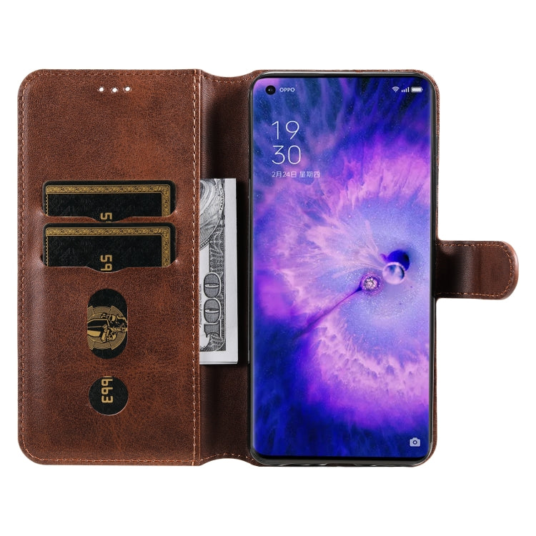 For OPPO Find X5 Pro Classic Calf Texture PU + TPU Horizontal Flip Leather Case