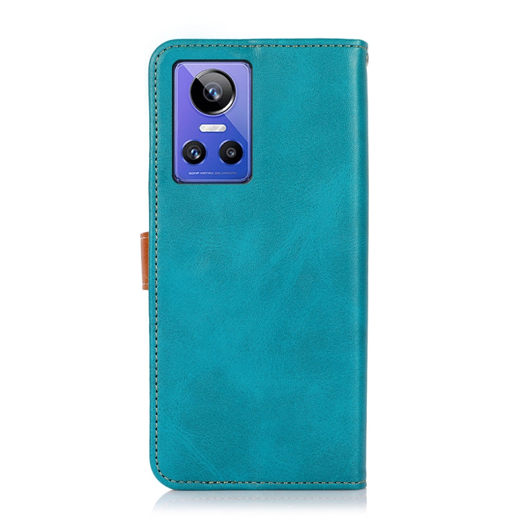 For OPPO Realme GT Neo3 KHAZNEH Dual-color Cowhide Texture Flip Leather Phone Case