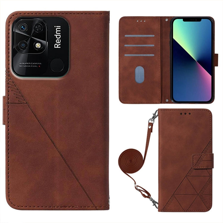 For Xiaomi Redmi 10C 4G Foreign/10 Indian Crossbody 3D Embossed Flip Leather Phone Case