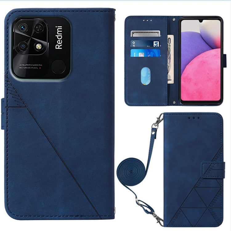 For Xiaomi Redmi 10C 4G Foreign/10 Indian Crossbody 3D Embossed Flip Leather Phone Case