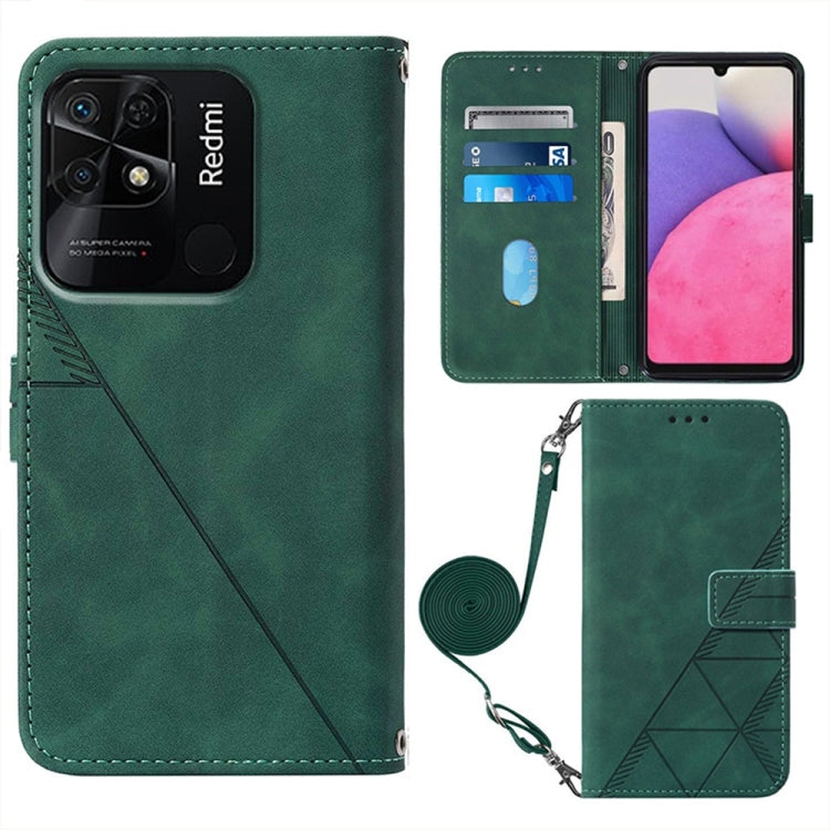 For Xiaomi Redmi 10C 4G Foreign/10 Indian Crossbody 3D Embossed Flip Leather Phone Case