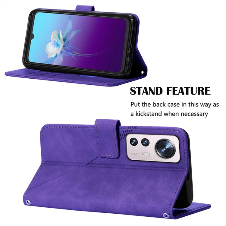 For Xiaomi 12 Crossbody 3D Embossed Flip Leather Phone Case