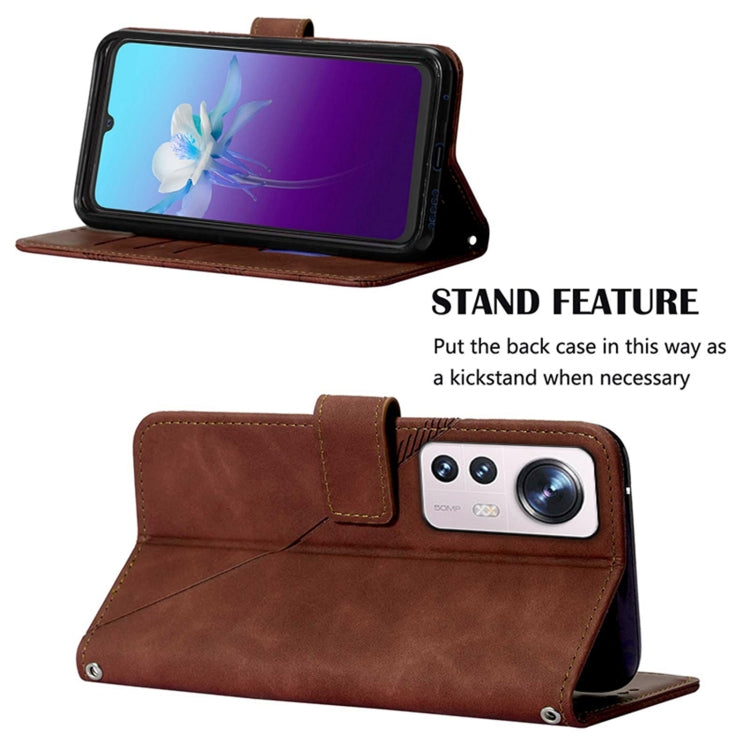 For Xiaomi 12 Pro Crossbody 3D Embossed Flip Leather Phone Case