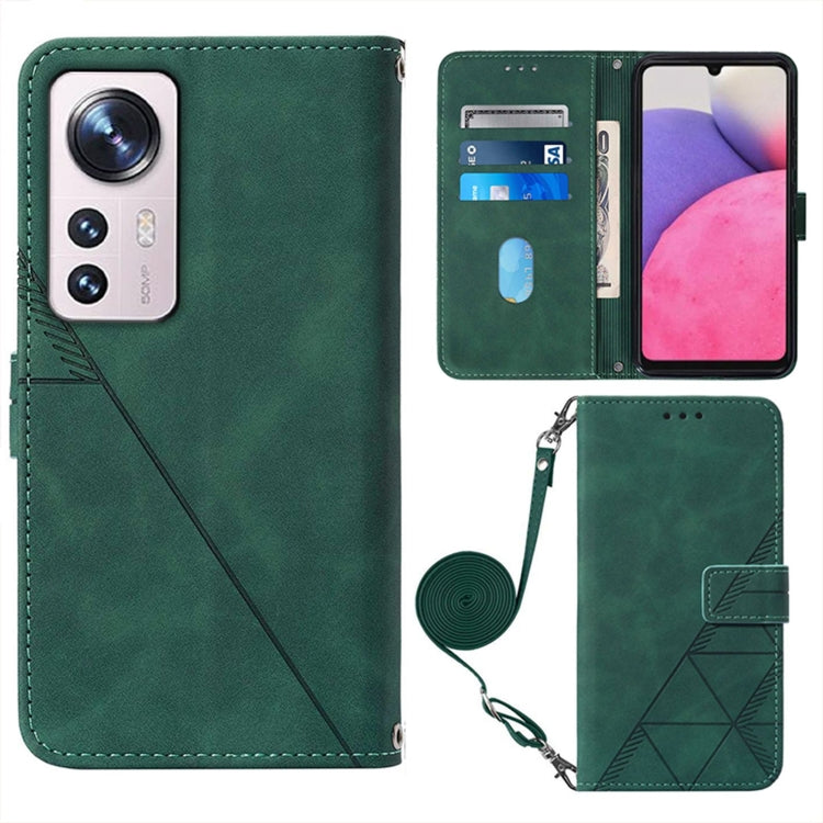 For Xiaomi 12 Pro Crossbody 3D Embossed Flip Leather Phone Case