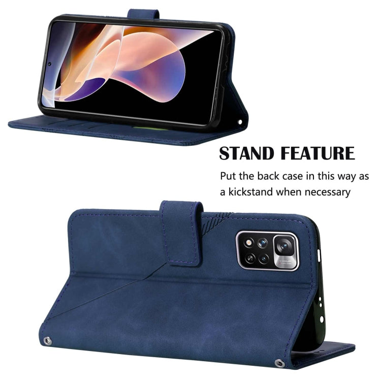 For Xiaomi Redmi Note 11 Pro+ Crossbody 3D Embossed Flip Leather Phone Case