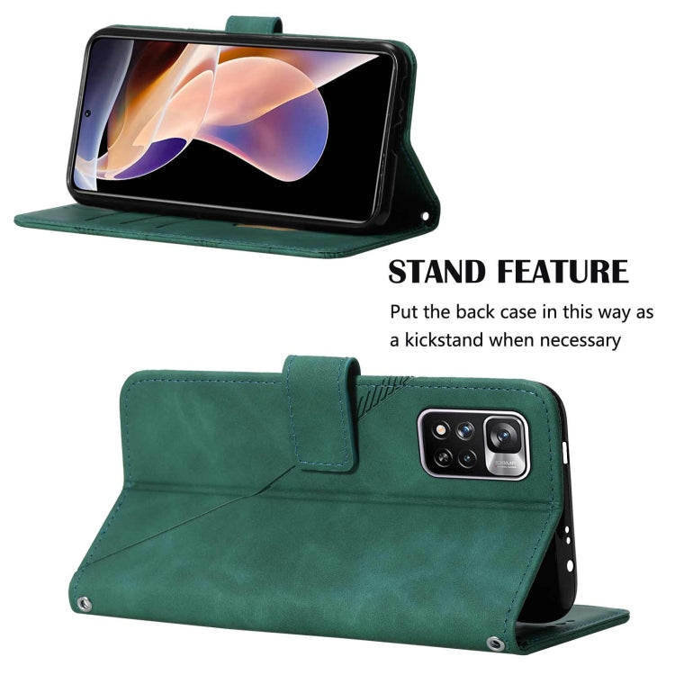 For Xiaomi Redmi Note 11 Pro+ Crossbody 3D Embossed Flip Leather Phone Case