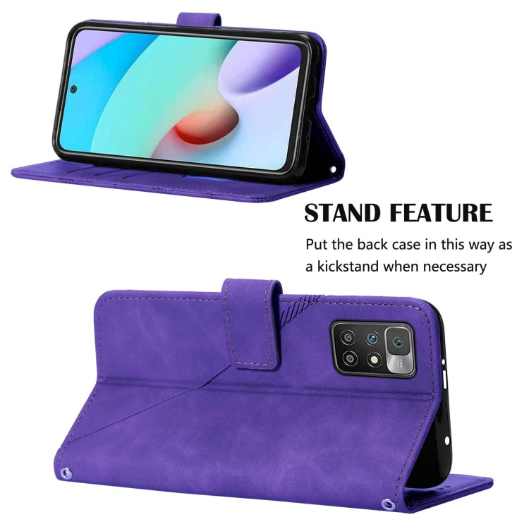 For Xiaomi Redmi Note 11 4G/Redmi 10/10 Prime Crossbody 3D Embossed Flip Leather Phone Case