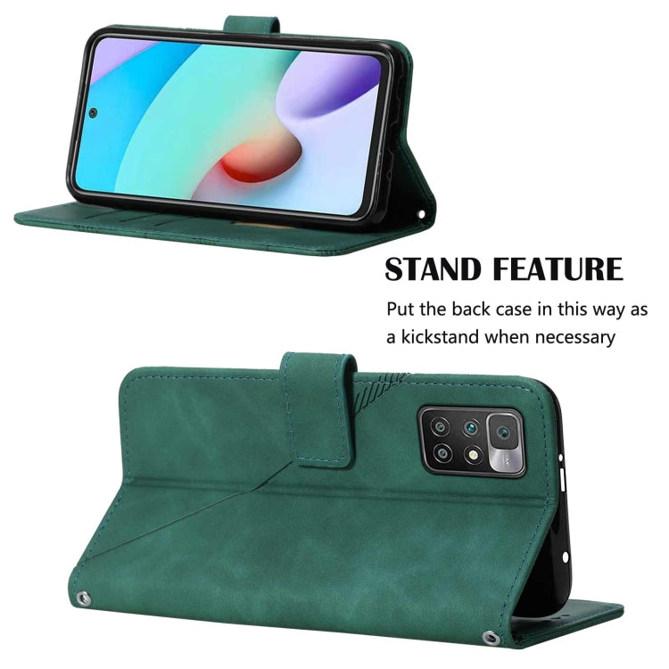 For Xiaomi Redmi Note 11 4G/Redmi 10/10 Prime Crossbody 3D Embossed Flip Leather Phone Case