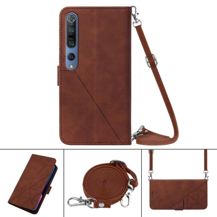 For Xiaomi Mi 10 5G / 10 Pro 5G Crossbody 3D Embossed Flip Leather Phone Case