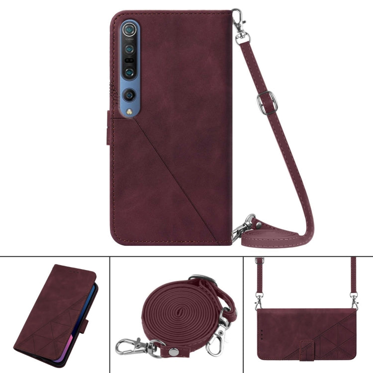 For Xiaomi Mi 10 5G / 10 Pro 5G Crossbody 3D Embossed Flip Leather Phone Case