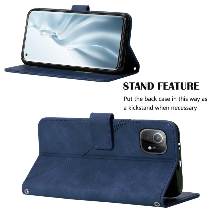 For Xiaomi Mi 11 Crossbody 3D Embossed Flip Leather Phone Case