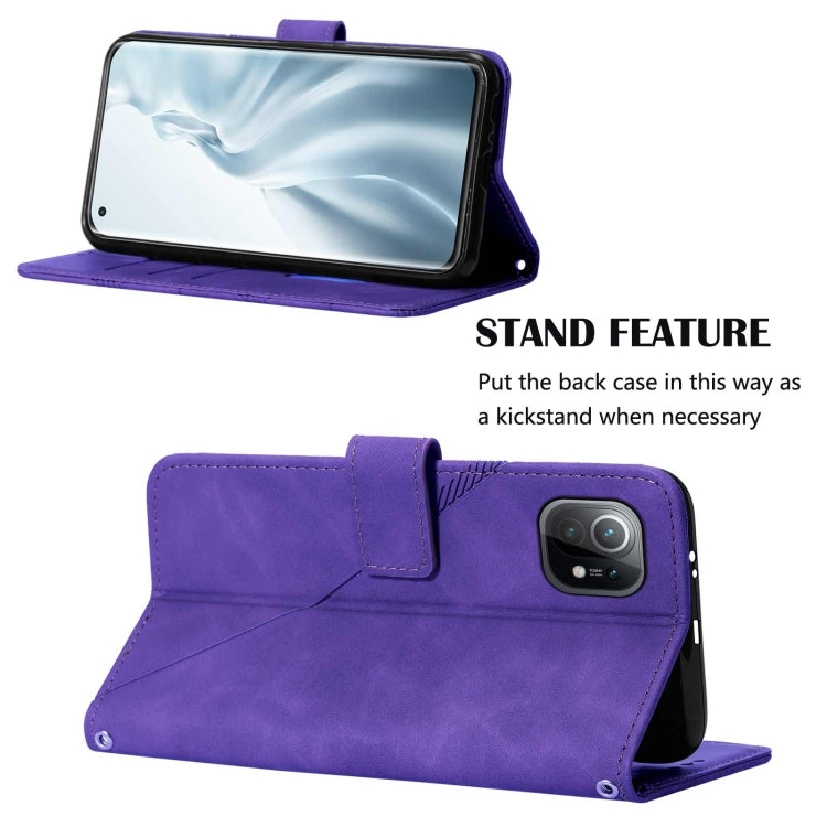 For Xiaomi Mi 11 Crossbody 3D Embossed Flip Leather Phone Case