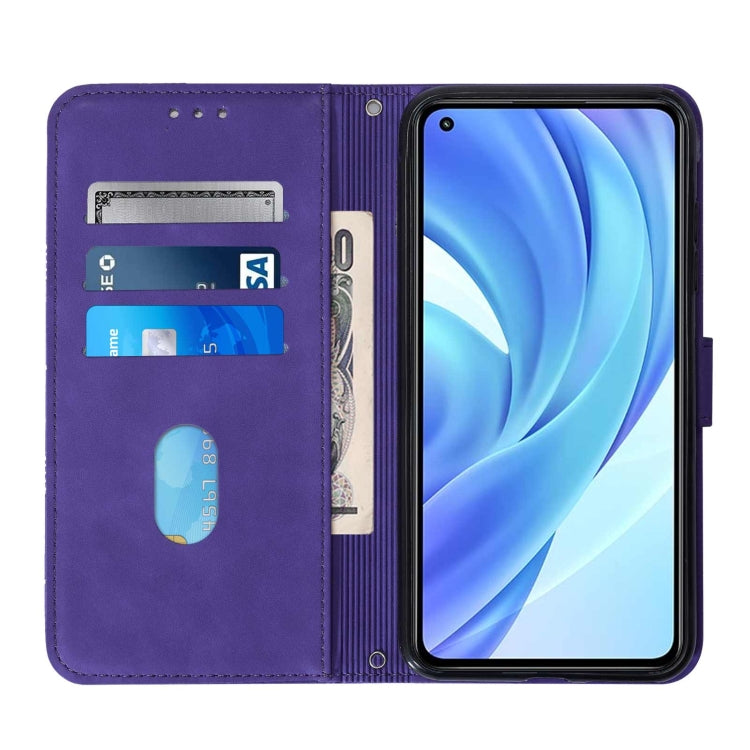 For Xiaomi Mi 11 Lite Crossbody 3D Embossed Flip Leather Phone Case