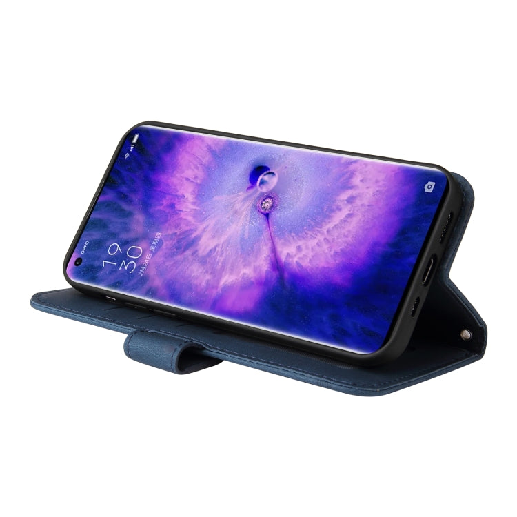 For OPPO Find X5 Pro Skin Feel Life Tree Metal Button Leather Phone Case