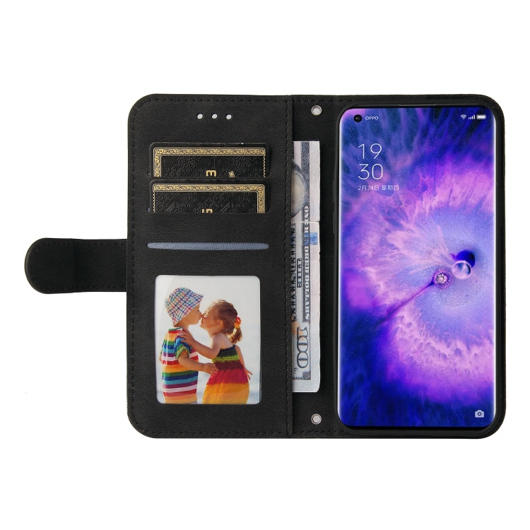 For OPPO Find X5 Pro Skin Feel Life Tree Metal Button Leather Phone Case
