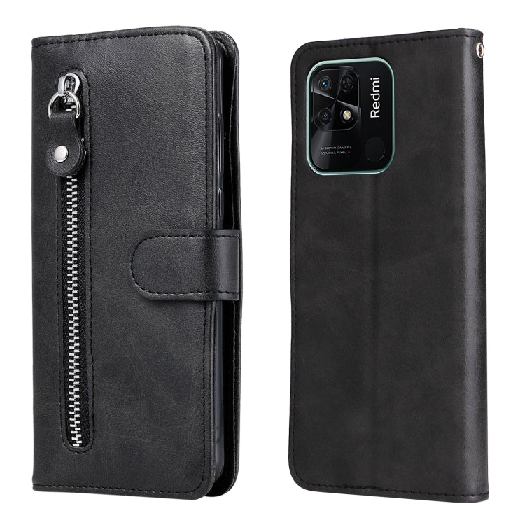 For Xiaomi Redmi 10C 4G / Redmi 10 India Fashion Calf Texture Zipper Horizontal Flip Leather Case