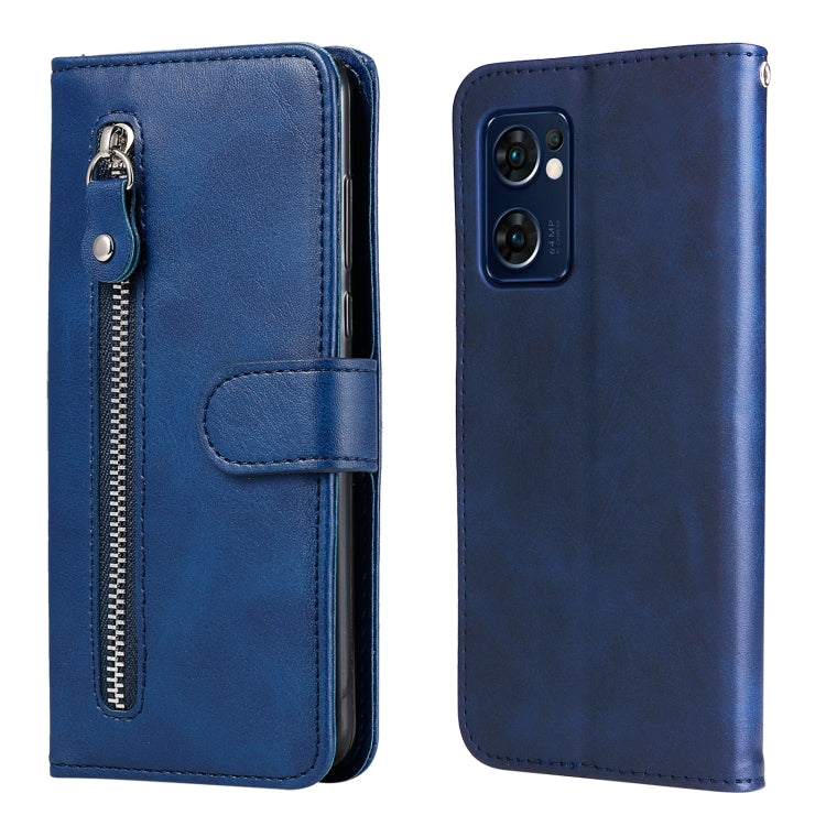 For OPPO Reno7 5G / Find X5 Lite International Version Fashion Calf Texture Zipper Horizontal Flip Leather Case