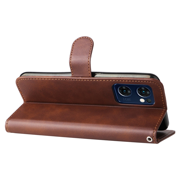 For OPPO Reno7 5G / Find X5 Lite International Version Fashion Calf Texture Zipper Horizontal Flip Leather Case