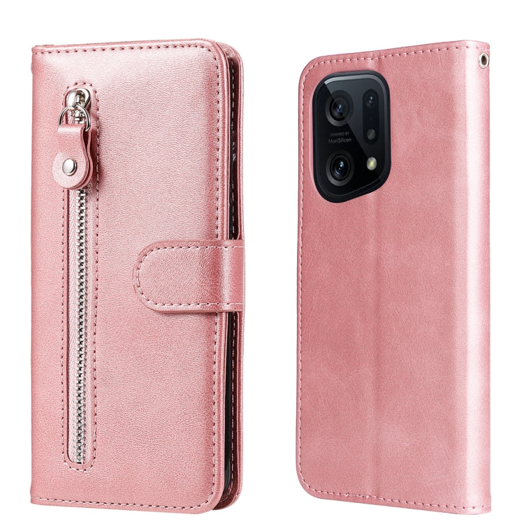 For OPPO Find X5 Fashion Calf Texture Zipper Horizontal Flip Leather Case