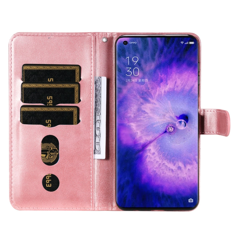 For OPPO Find X5 Fashion Calf Texture Zipper Horizontal Flip Leather Case