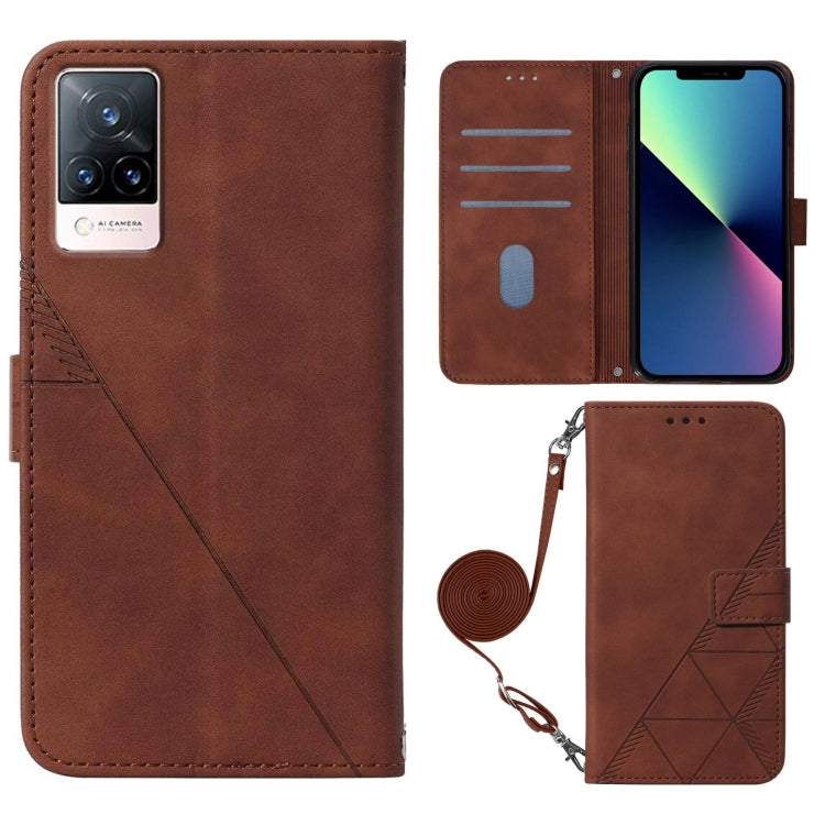 For vivo V21 5G / 4G Crossbody 3D Embossed Flip Leather Phone Case