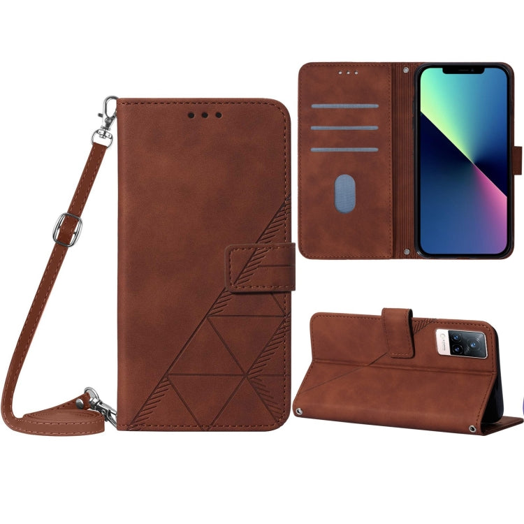 For vivo V21 5G / 4G Crossbody 3D Embossed Flip Leather Phone Case