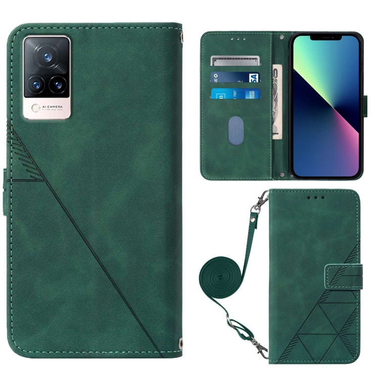 For vivo V21 5G / 4G Crossbody 3D Embossed Flip Leather Phone Case