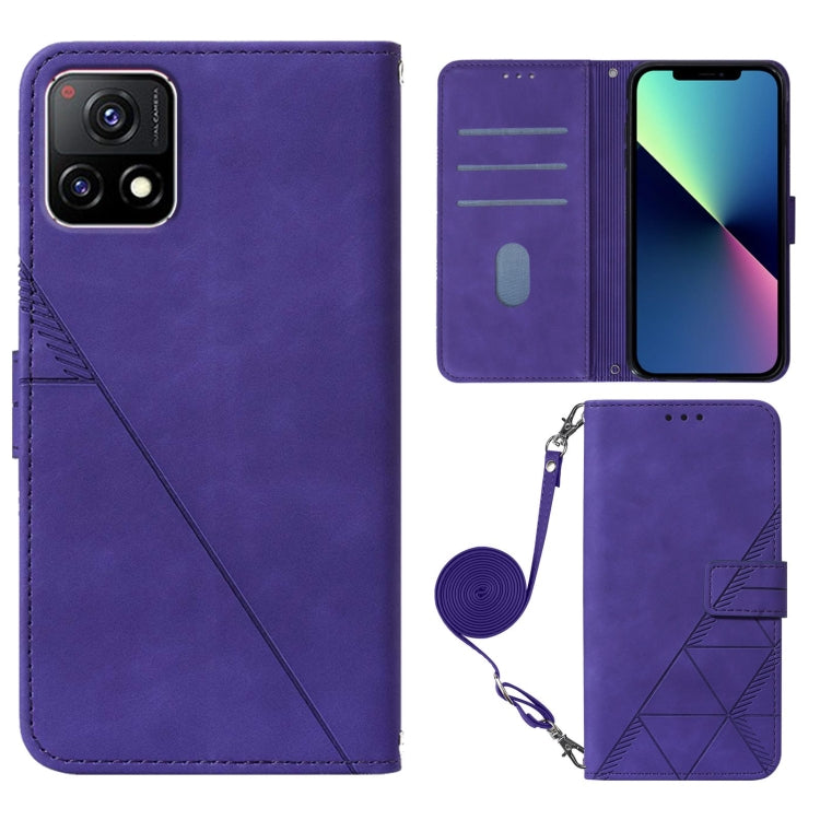 For vivo Y31s 5G India Version Crossbody 3D Embossed Flip Leather Phone Case