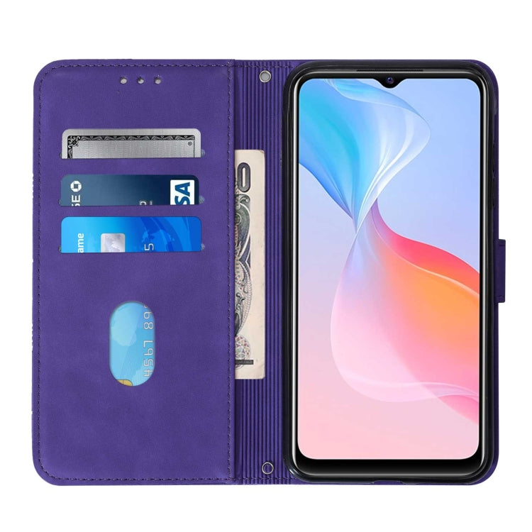 For vivo Y21 2021 / Y33s / Y21s Crossbody 3D Embossed Flip Leather Phone Case