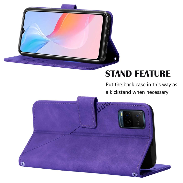 For vivo Y21 2021 / Y33s / Y21s Crossbody 3D Embossed Flip Leather Phone Case