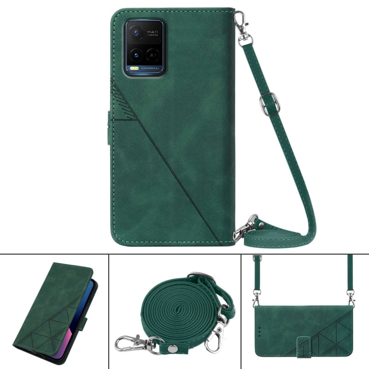 For vivo Y21 2021 / Y33s / Y21s Crossbody 3D Embossed Flip Leather Phone Case