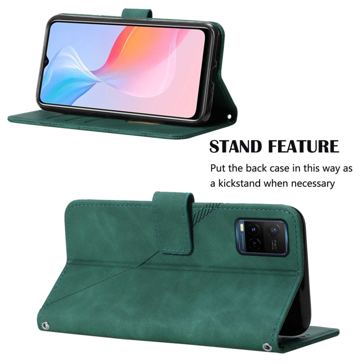 For vivo Y21 2021 / Y33s / Y21s Crossbody 3D Embossed Flip Leather Phone Case