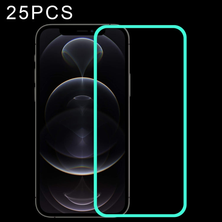 For iPhone 12 / 12 Pro 25pcs Luminous Shatterproof Airbag Tempered Glass Film