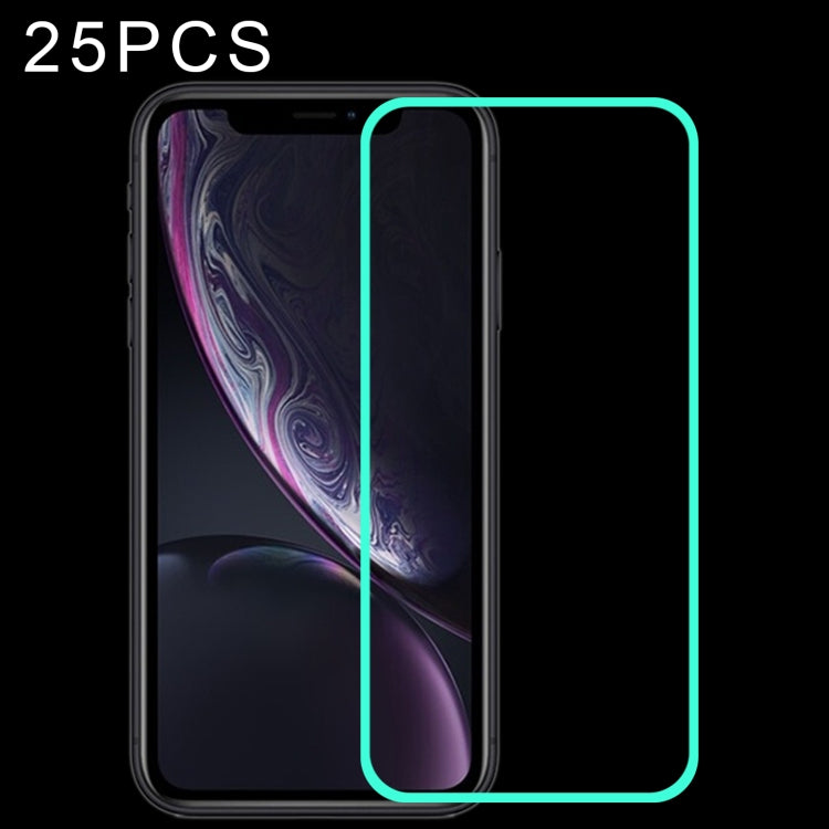 For iPhone 11 / XR 25pcs Luminous Shatterproof Airbag Tempered Glass Film