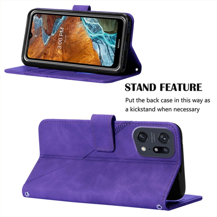 For OPPO Find X5 Pro Crossbody 3D Embossed Flip Leather Phone Case