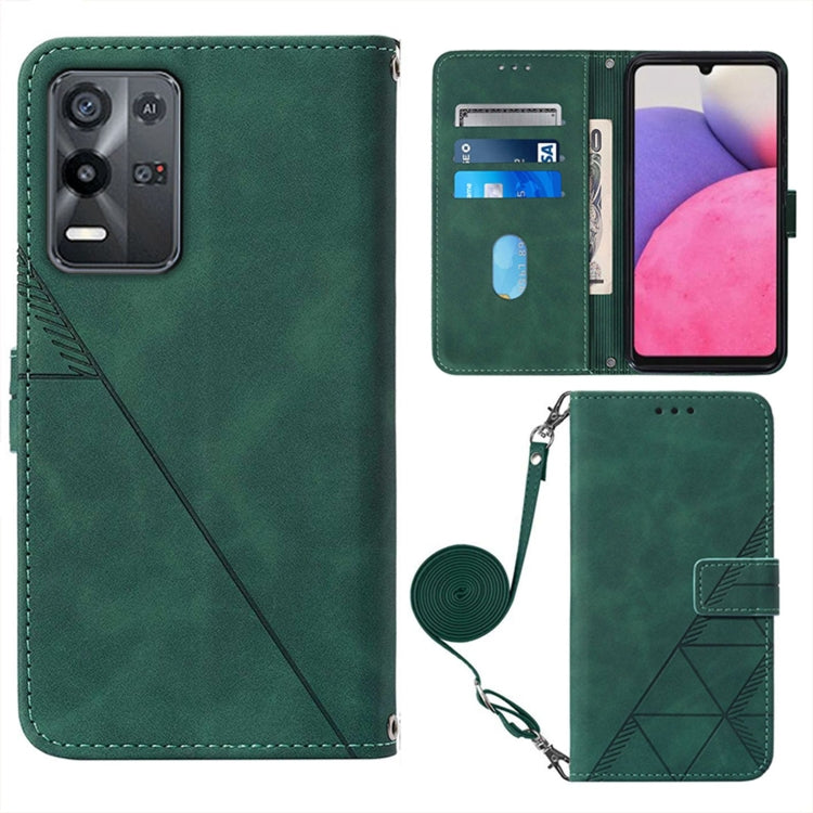 For OPPO K9X 5G Crossbody 3D Embossed Flip Leather Phone Case