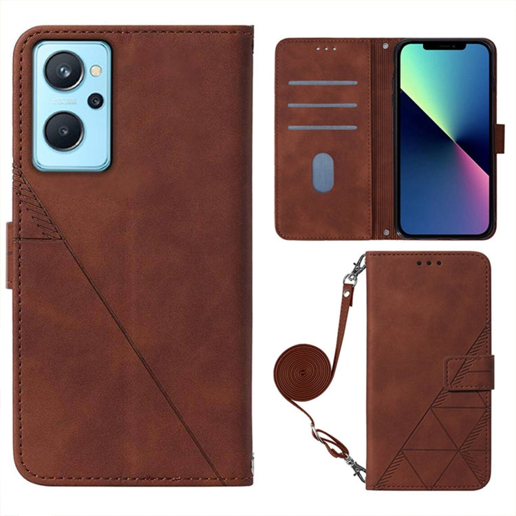 For OPPO Realme 9i / A36 / A76 / A96 4G Crossbody 3D Embossed Flip Leather Phone Case