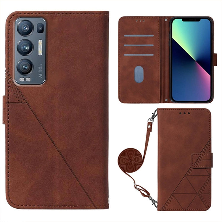 For OPPO Reno5 Pro+ 5G / Find X3 Neo Crossbody 3D Embossed Flip Leather Phone Case