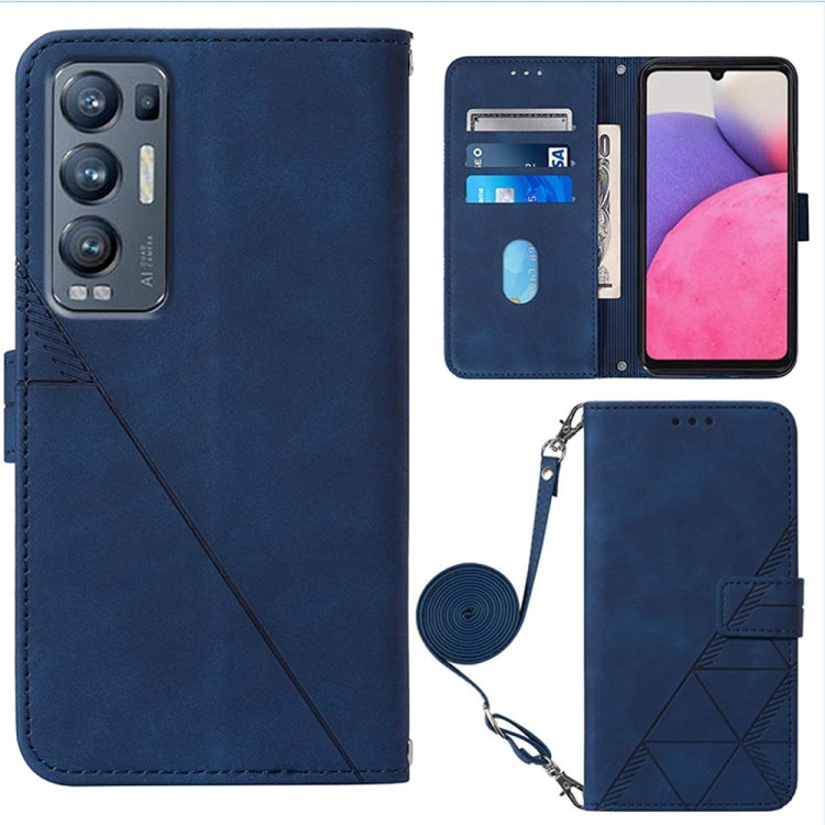 For OPPO Reno5 Pro+ 5G / Find X3 Neo Crossbody 3D Embossed Flip Leather Phone Case