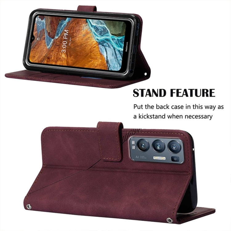 For OPPO Reno5 Pro+ 5G / Find X3 Neo Crossbody 3D Embossed Flip Leather Phone Case