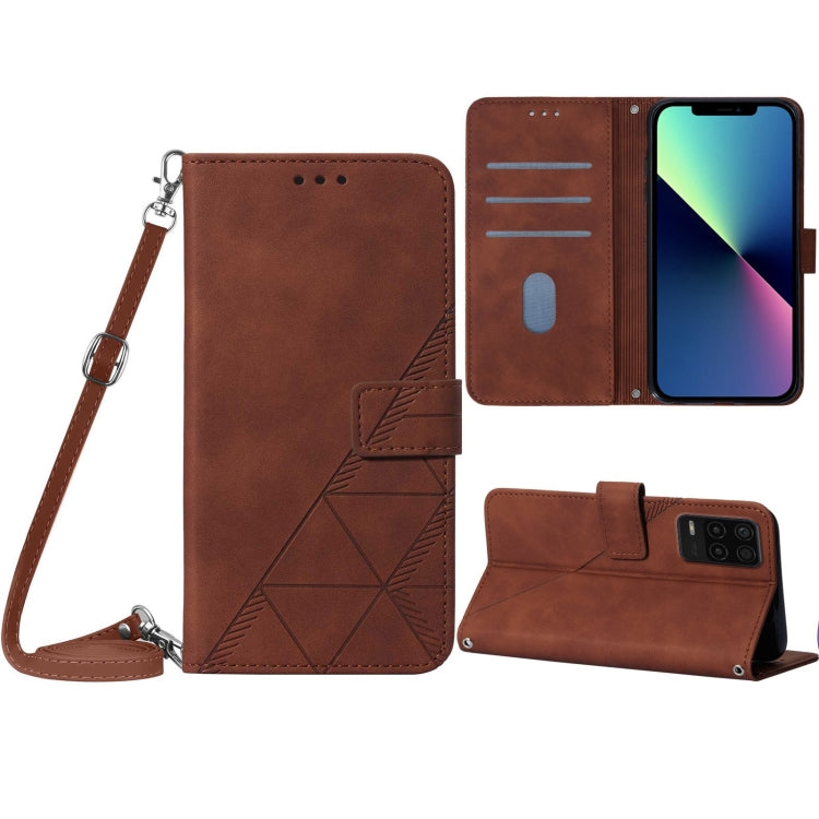 For OPPO Realme 8 5G / V13 5G Crossbody 3D Embossed Flip Leather Phone Case