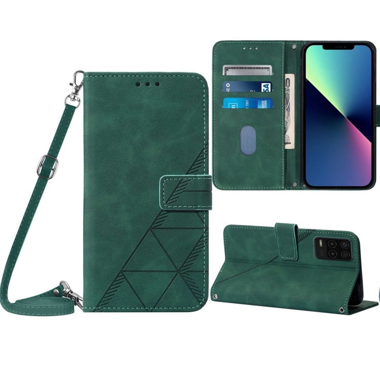 For OPPO Realme 8 5G / V13 5G Crossbody 3D Embossed Flip Leather Phone Case