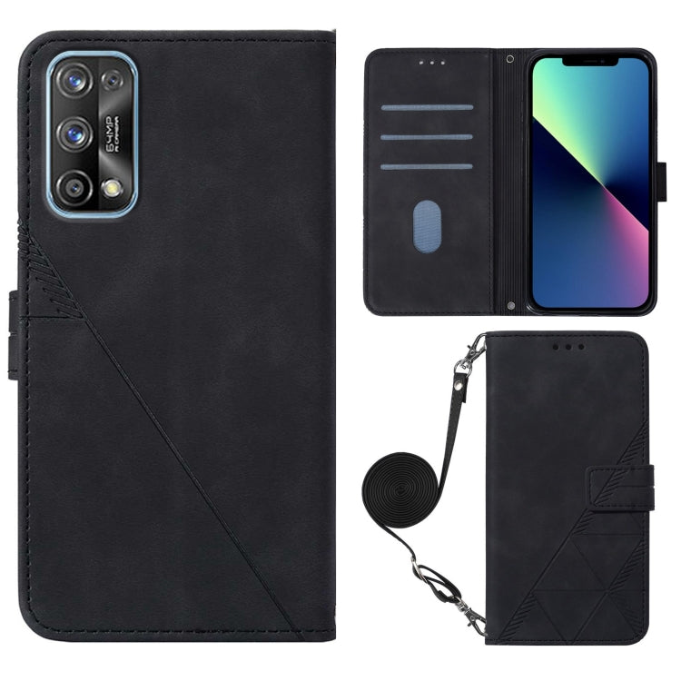For OPPO Realme 7 Pro Crossbody 3D Embossed Flip Leather Phone Case