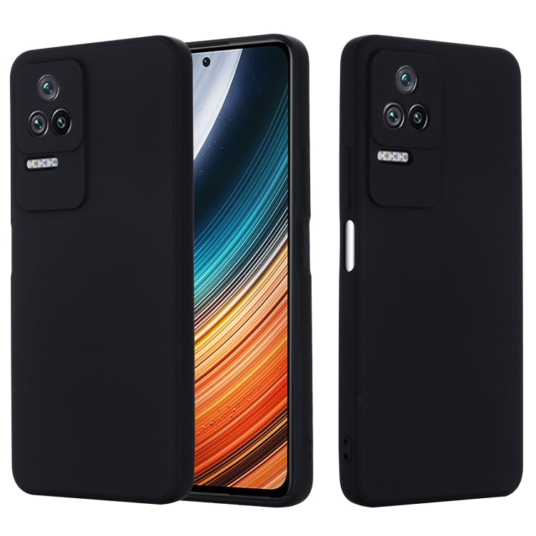 For Xiaomi Redmi K40S Pure Color Liquid Silicone Shockproof Phone Case