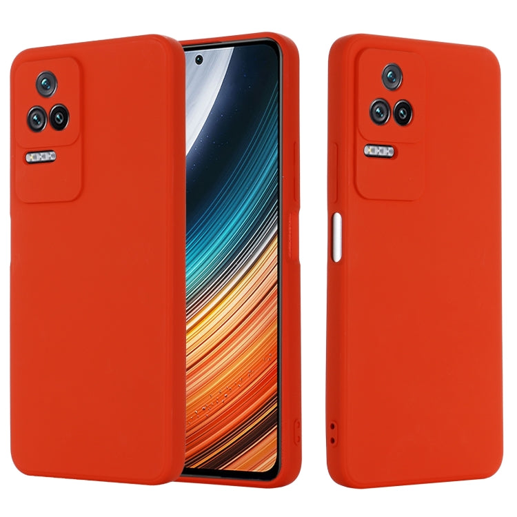 For Xiaomi Redmi K40S Pure Color Liquid Silicone Shockproof Phone Case