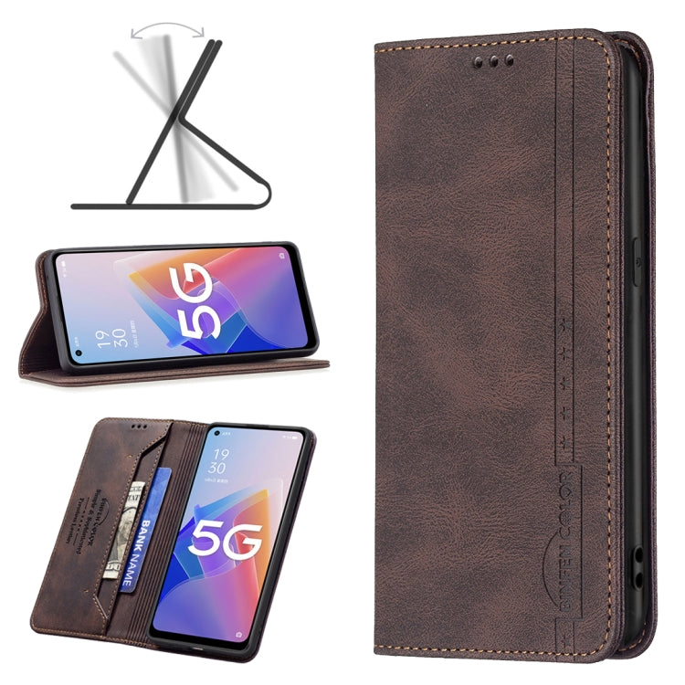 For OPPO A96 5G Magnetic RFID Blocking Anti-Theft Leather Phone Case